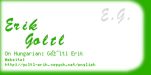 erik goltl business card